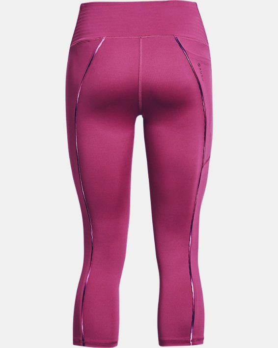 Women's UA RUSH™ No-Slip Waistband Scallop Capris, Pink, pdpMainDesktop image number 6